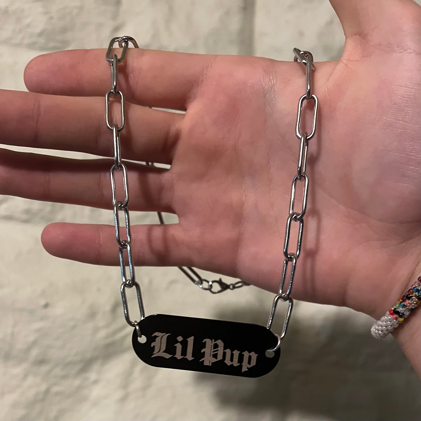 Lil Pup Engraved Chain