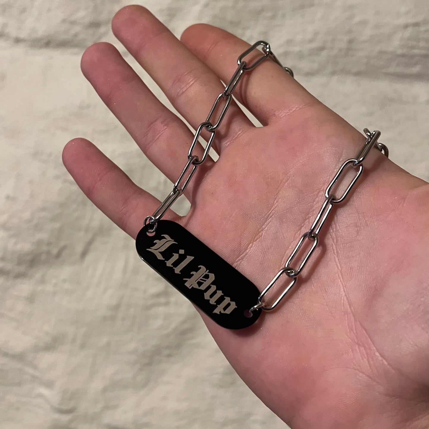 Lil Pup Engraved Chain